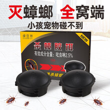 绿豆芽蟑螂药杀蟑小黑帽蟑螂屋蟑螂捕捉杀蟑饵剂 6枚装(1盒)