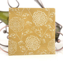 久洁  婚庆喜宴婚宴纸巾彩色印花纸巾婚礼创色餐巾纸酒店定制面巾纸 卡其色 线条花