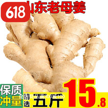山东大姜5斤精心挑选老姜新鲜生姜安丘大黄姜月子姜有坏包赔 带箱4.5斤