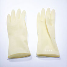 小福童天然乳胶玫瑰红洗衣家用洗碗洗菜清洁耐用防水橡胶女士贴手 1双白米 中码m（掌宽7-8cm)