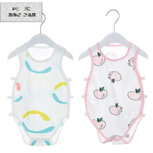 新生儿连体琵琶衣 婴儿夏季男女宝宝三角哈衣薄款琵琶衣新生儿连体衣夏装睡衣宝宝衣服满月服女宝夏款 1027白彩虹+水蜜桃_夏季婴儿衣服 薄款 100 _包屁衣夏薄婴儿衣服婴儿衣服夏季薄款
