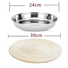 炖工房小炭炉木炭火锅炉老式家用煲汤砂锅火锅陶土碳炉子烧烤烤肉取暖泥炉烧碳炉港式打边炉酒精炉大号小沙锅 21直径碳炉座垫(不锈钢垫盘+蒲草隔热垫)