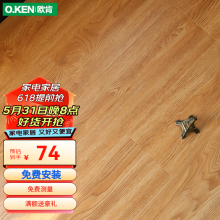 欧肯（O.KEN） 强化复合家用 12mm环保地板防水耐磨客厅卧室现代地暖复合木地板 拉丝纹3116包安装
