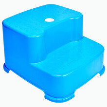 儿童宝宝洗手防滑登高台阶幼儿踩脚板凳卫生间洗漱脚踏椅子 幼儿垫脚凳普通款-蓝色