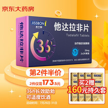 杰士邦 他达拉非片 20mg*4片 治疗勃起功能障碍