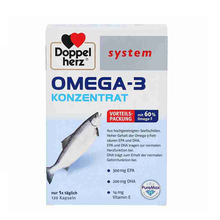 【JD物流】Doppelherz德国进口双心高浓缩深海鱼油儿童青少年成年人中老年人鱼油 药房版 深海鱼油 备孕孕产妇版 120粒 德国直邮原装进口