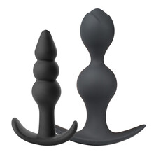 云曼（Yunman） 硅胶肛塞 女用男用外出长期佩戴塞自慰器具后庭拉珠情趣另类玩具 3珠葫芦肛塞+双珠花瓣肛塞