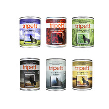 加拿大PetKind贝洛佳Tripett宠物狗狗罐头臭味罐狗零食草胃 野生牛肚363g(黑罐)