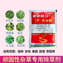 2甲4氯钠草甘膦二甲草甘膦磷异丙胺盐杂草烂根荒地节节草笔管草除草剂 1袋