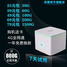 信翼全网通4G随身wifi便携路由器移动无限流量免插卡usb无线卡托电信笔记本手机车载mifi上网宝 家用/商用CPE 小方块 电信720G一年累积