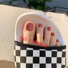 镶钻脚指甲贴片可拆卸穿戴美脚甲成品显白孕妇可用防水脚趾甲贴片 恋金 果冻蜜柚色 +美甲工具4件套