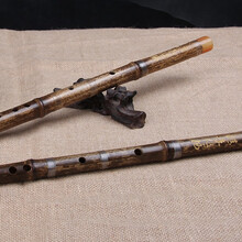 舒怀专业素色紫竹笛子一节整支横笛乐器入门初学演奏通用 一节紫竹F调+12豪华赠品