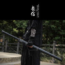 唐直刀高锰钢长款龙泉一体唐横刀剑单刃防身冷宝剑未开刃 长信