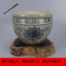 【精选好货】古董真品 仿古瓷器  民国青花缠枝罗汉缸 仿古瓷器 景德镇 古董古玩收藏品真品 摆件