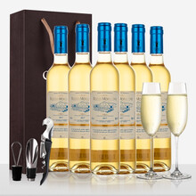 超市	【国际金奖佳酿】法国酒庄原瓶原装进口 拉蒙塔尼贵腐甜白葡萄酒桃红葡萄酒红酒含香槟杯 十字莫林城堡精选整箱500ml*6