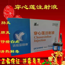 兽药用穿心莲注射液猪清热解毒止痢羊痘口蹄肠炎肺炎仔猪白痢信尔诚