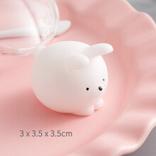 日韩风可爱团子捏捏乐创意上课打发时间解压神器发泄球减压小玩具 白色汤圆兔 小号