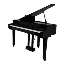 三角电钢琴88键重锤家用立式智能儿童成人电钢演奏金色年代（GOLDAGE）练习琴 黑色+琴凳