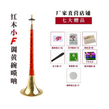 初学者唢呐乐器全套d调成人唢呐碗口老式专业演奏红木乌木黑檀木  红木小F黄碗+7礼品