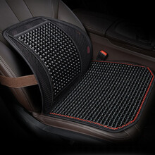 布兰特 木珠汽车坐垫单片珠子带腰靠座垫透气通风夏季座椅垫凉垫四季坐椅垫通用型夏天木珠三件套养生坐垫 HY神秘黑-驾驶位-方垫1片+腰靠1片