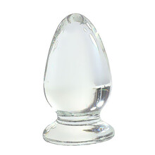 正品玻璃肛塞男女用调教粗大后庭具扩张拉珠玻璃透明棒sm道具同志用另类性工具 Y4号 7.6*4.1cm