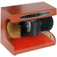 五花全自动擦鞋机家用感应擦鞋器公用电动刷皮鞋机器神 红色木纹