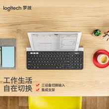 罗技（Logitech）K780 键盘 无线蓝牙键盘 办公键盘 女性 便携 超薄键盘 笔记本键盘 优联 全尺寸 黑色