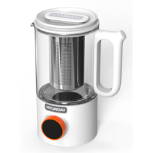韩国现代（HYUNDAI）养生杯 迷你养生壶办公室花茶壶黑茶mini煮茶器多功能玻璃小型煮茶杯电热杯 白色