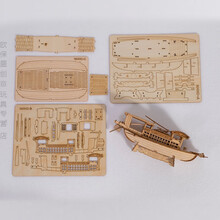 【当天发货】南湖红船模型 南湖红船模型中式摆件实木工艺船装饰品工艺品手工礼品 拼装