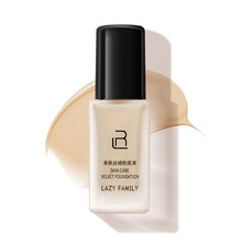 懒人家族 亲肤丝绒粉底液 遮瑕提亮控油不易脱妆干皮混油皮专柜 LAZY FAMILY 01#自然色 30ml
