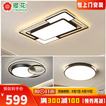 樱花（YINGHUA）客厅灯led吸顶灯长方形全屋灯具套餐主卧室餐厅书房灯具现代简约灯饰灯具 套餐一【两室一厅】3灯-客厅+卧室x2