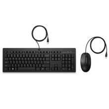 惠普（HP）商用225有线键鼠套装 笔记本台式机USB接口键盘鼠标套装 104键标准键盘 黑色