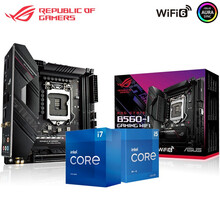 华硕B560主板 搭配英特尔11代11400F/11600/11700酷睿盒装CPU 台式机板U套装 【迷你小板】ROG B560-I WIFI 单主板