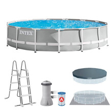 新款支架游泳池成人大型充气泳池儿童超大家用加高加厚家庭游泳池 305*76cmcm圆形管架水池套装