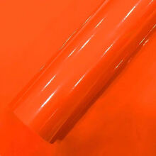 汽车亮光面改色膜 全车贴车身亮光面贴膜  亮光黑白红橙黄绿贴纸 橙色【亮光】 1.5米*1米长