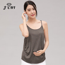 JCHI品牌防辐射服孕妇装四季上班电脑怀孕期防射服衣服吊带背心 黑色 M