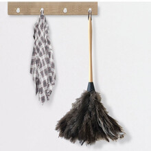 晗畅鸡毛掸子不掉毛家用除尘打扫卫生静电车用扫灰毛刷神器鸵鸟毛掸子 榉木鸵鸟毛掸约53cm