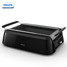 飞利浦（PHILIPS） 家用少烟电烤炉烧烤炉电烤盘烤肉铁板烧商用家用牛排机 烧烤机HD6371/9 【原装】牛排机