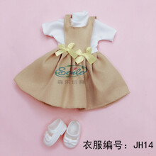 6分娃衣bjd胖子体30厘米芭比娃娃睡眠娃娃衣服换装韩版裙子套装 JH14 【5套衣服】可备注编号