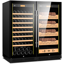 茄龙（CIGARLOONG）CL-128WD1智能雪茄柜恒温恒湿榉木家用雪茄红酒专用冷藏柜 榉木雪茄红酒款