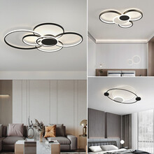 轩威 客厅灯两室一厅灯具套餐简约现代大气套装组合全屋北欧led吸顶灯 【两室一厅】套餐1-实付满1299包安装 无极调光（带遥控）