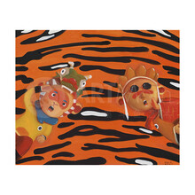 墨斗鱼艺术陈建周《奔跑吧兄弟》原作布面油画潮流艺术家手工装裱收藏客厅挂画装饰画