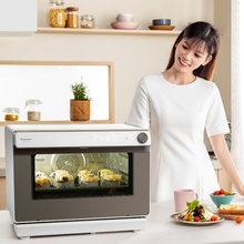 松下（Panasonic）蒸烤箱台式家用电烤箱多功能 蒸烤一体 31L大容量 蜂巢顶设计NU-SC350