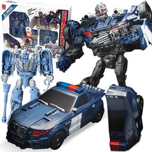 趣味童年变形玩具机器人工程车金刚5 擎天战神合金金属汽车人人模型玩具儿童男孩女孩生日礼物