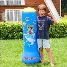 喜立XiLi 不倒翁玩具沙袋儿童充气拳击柱立式小孩散打跆拳道儿童运动健身器材配充气泵