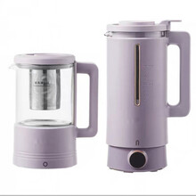 破壁机家用小型豆浆机加热全自动豆浆机多功能预约养生壶 曙光紫(搅拌杯+养生杯)