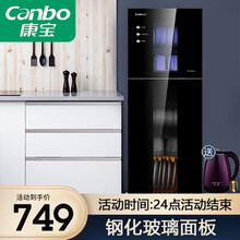 康宝（Canbo）消毒柜碗柜小型 家用 商用  立式 二星级消毒柜可杀幽门螺旋杆菌 XDZ100-G1