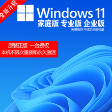 微软正版windows10/win10/Win10/11/7专业版/家庭旗舰版重装系统U盘激活码秘钥 win11企业版 U盘 发京东 含税可开发票