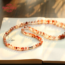 四川凉山南红玛瑙项链女款文玩饰品柿子红南红冰飘项链冰红塔链