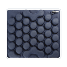 爱护佳防褥疮坐垫免充气坐垫医用老人残疾人臀部术后记忆棉垫圈 孕妇臀部减压尾椎骨脊椎办公室护腰 网格透 深蓝充气款（莱卡面套+PVC气囊+填充海绵）